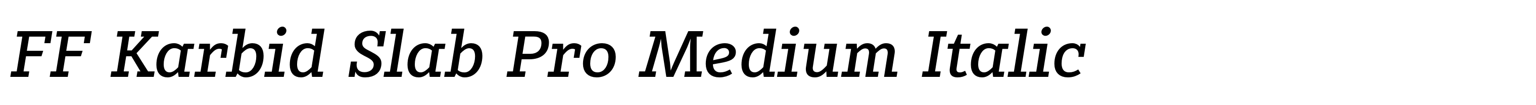 FF Karbid Slab Pro Medium Italic